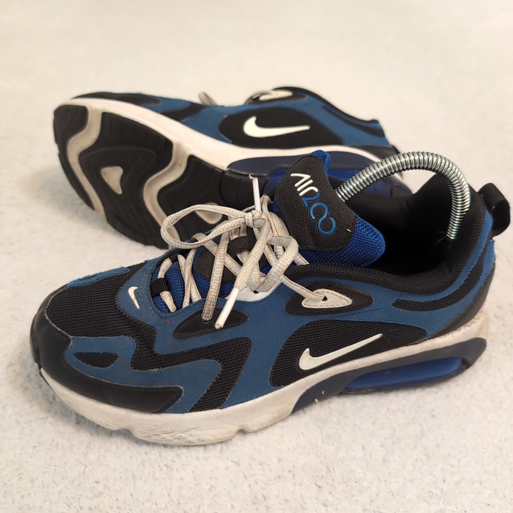 Nike Air Max 200 Limited Shoes AT5627-402 Blue/Black/White Women's Size 7Y